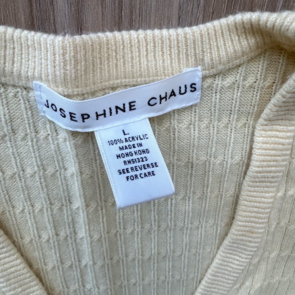 Josephine Chaus Textured Cream Cardigan - Picture 3 of 4